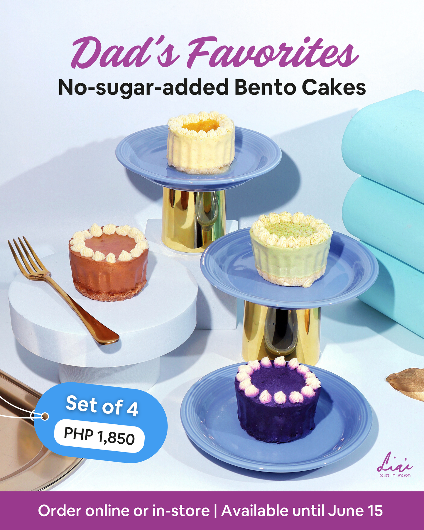 No-Sugar-Added Bento Cake Sampler (Set of 4)