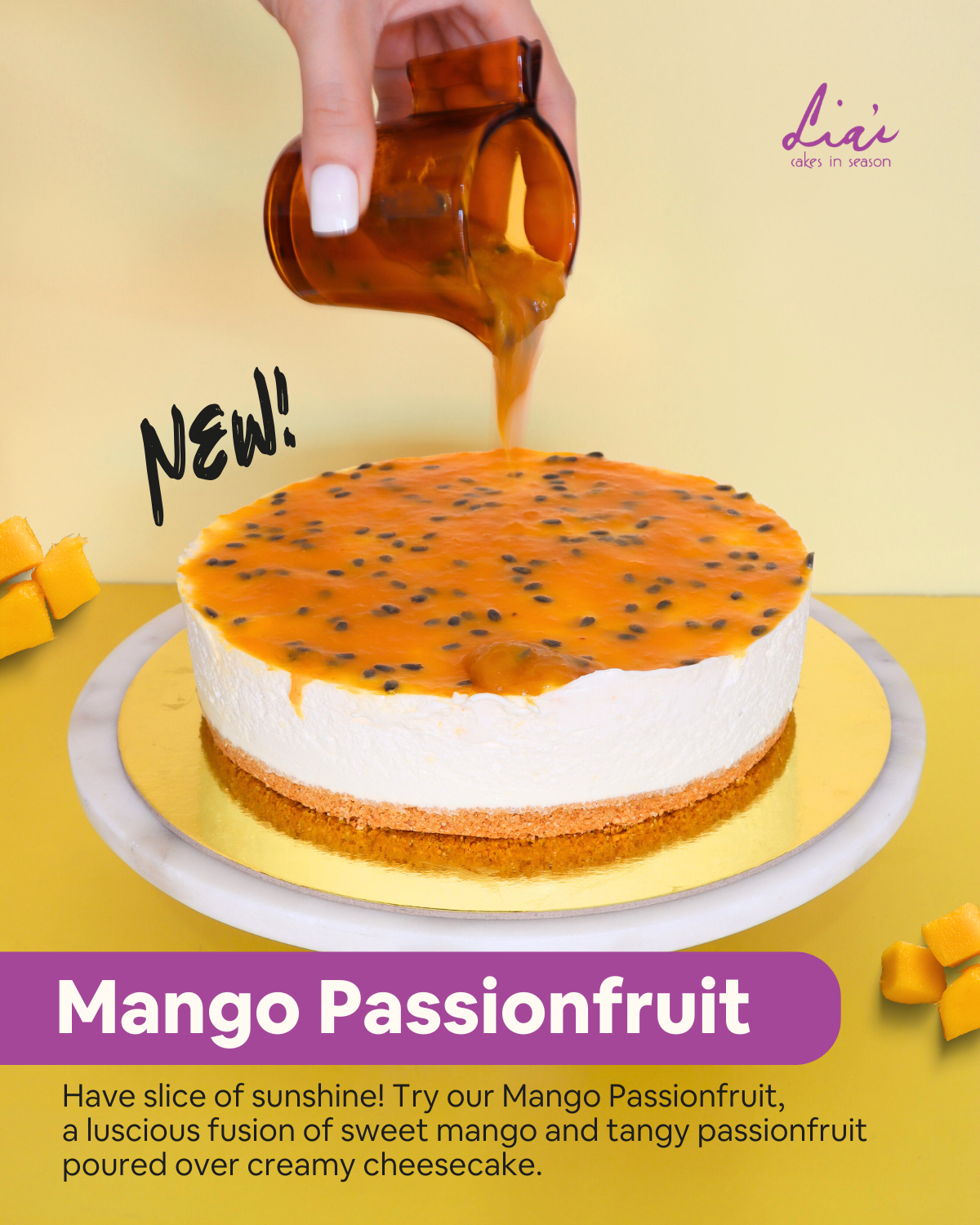 Mango Passionfruit Cheesecake