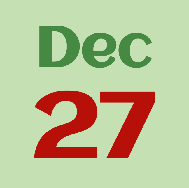 Delivery on December 27