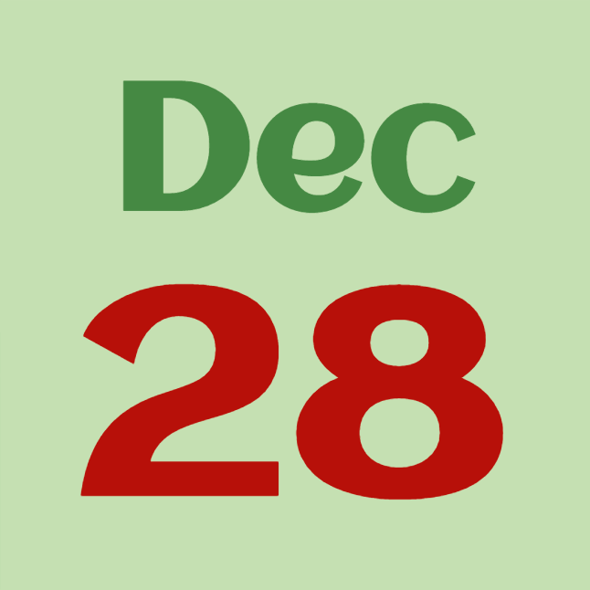 Delivery on December 28