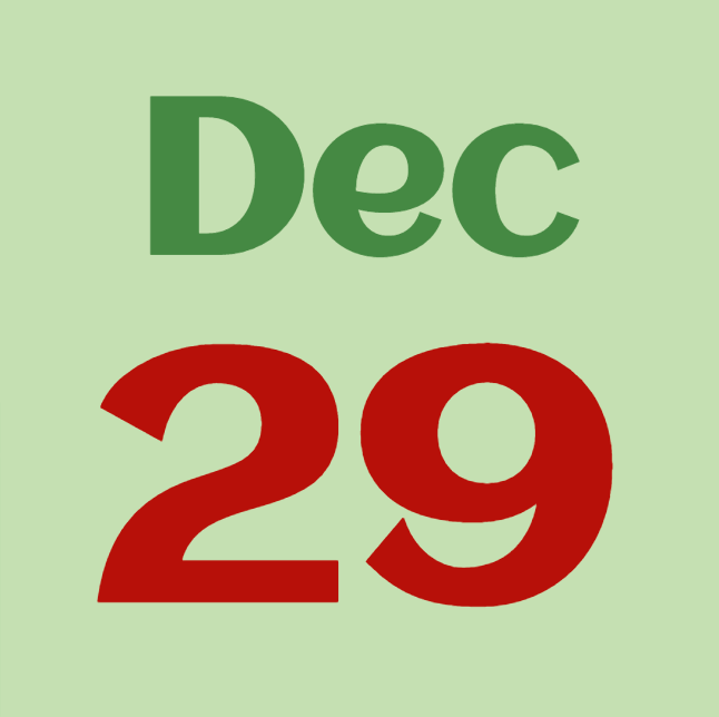 Delivery on December 29