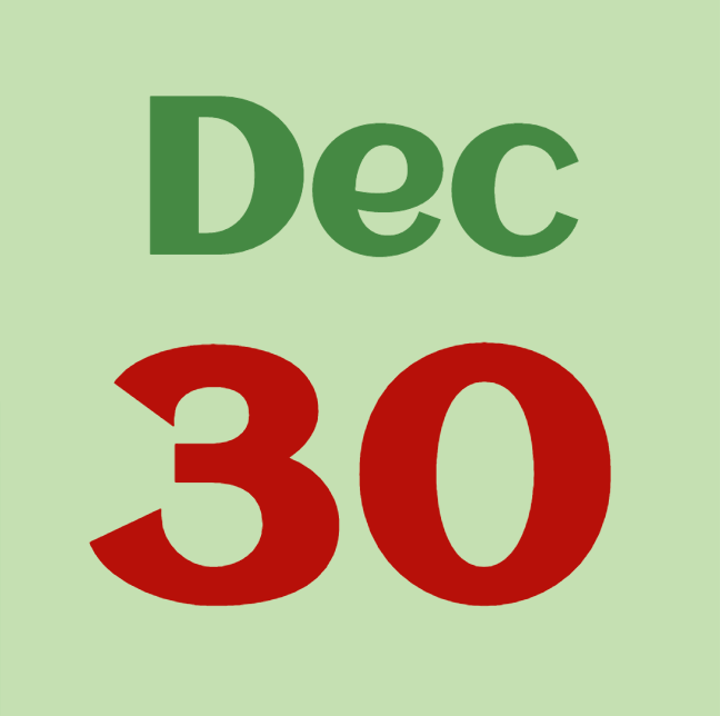 Delivery on December 30