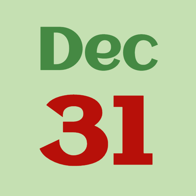 Delivery on December 31