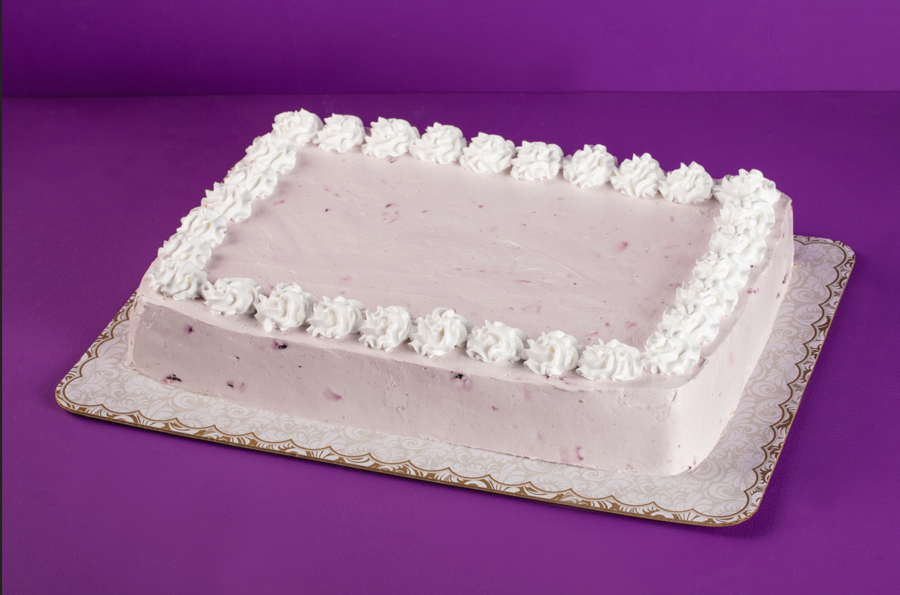 Rectangular Blueberry Cream Cake