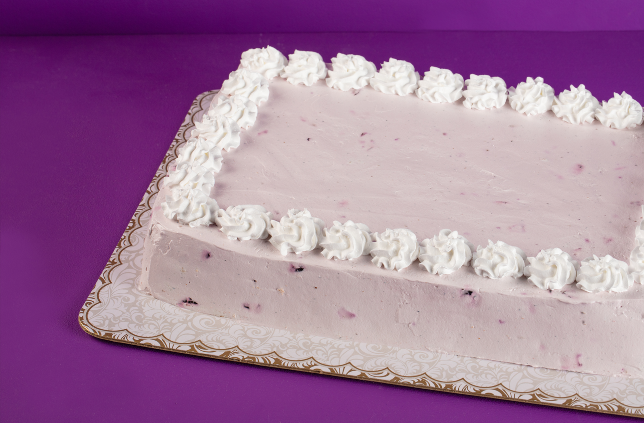 Rectangular Blueberry Cream Cake