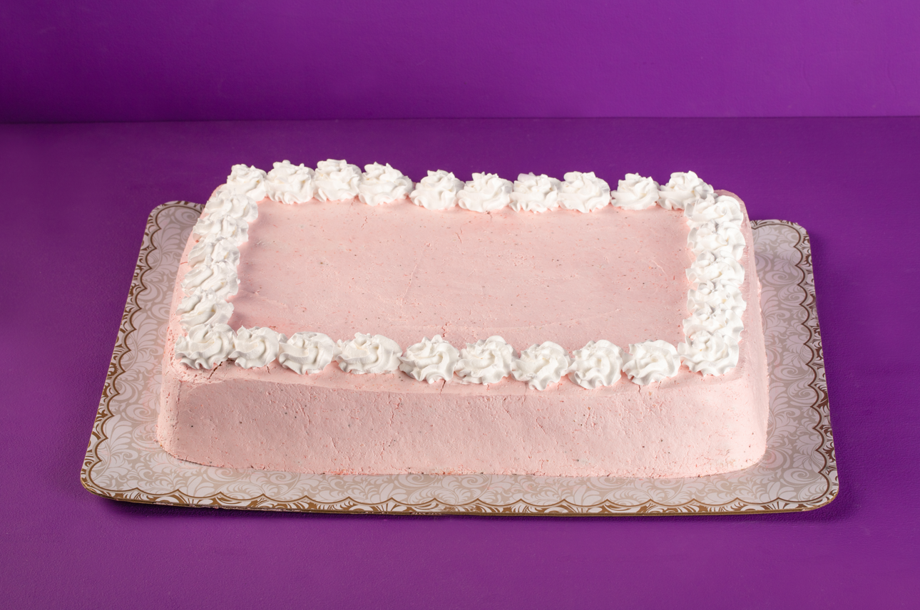 Rectangular Strawberry Cream Cake