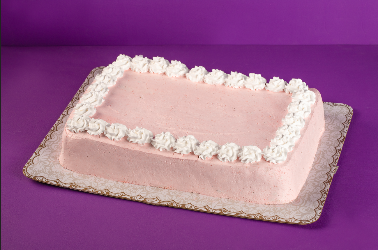 Rectangular Strawberry Cream Cake