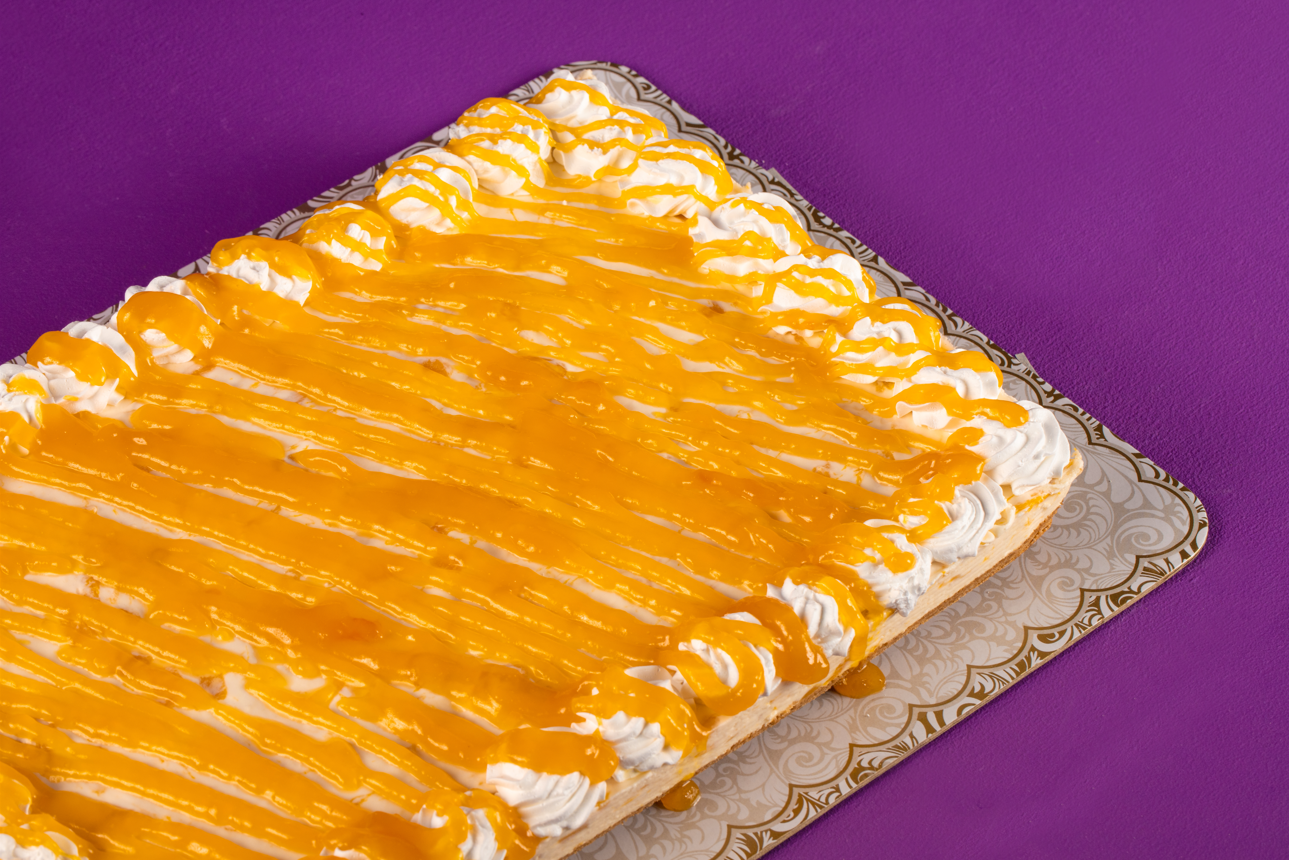 Rectangular Mango Cheesecake