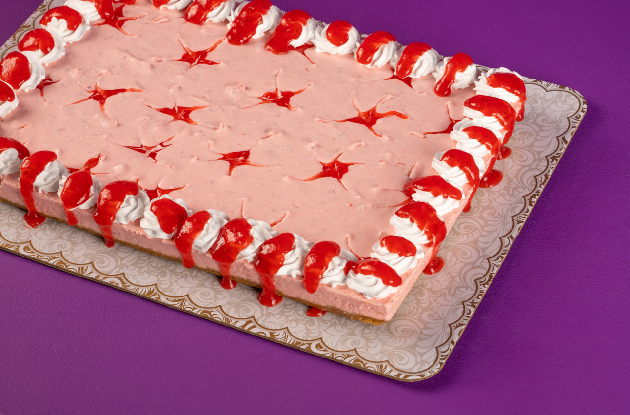 Rectangular Strawberry Cheesecake