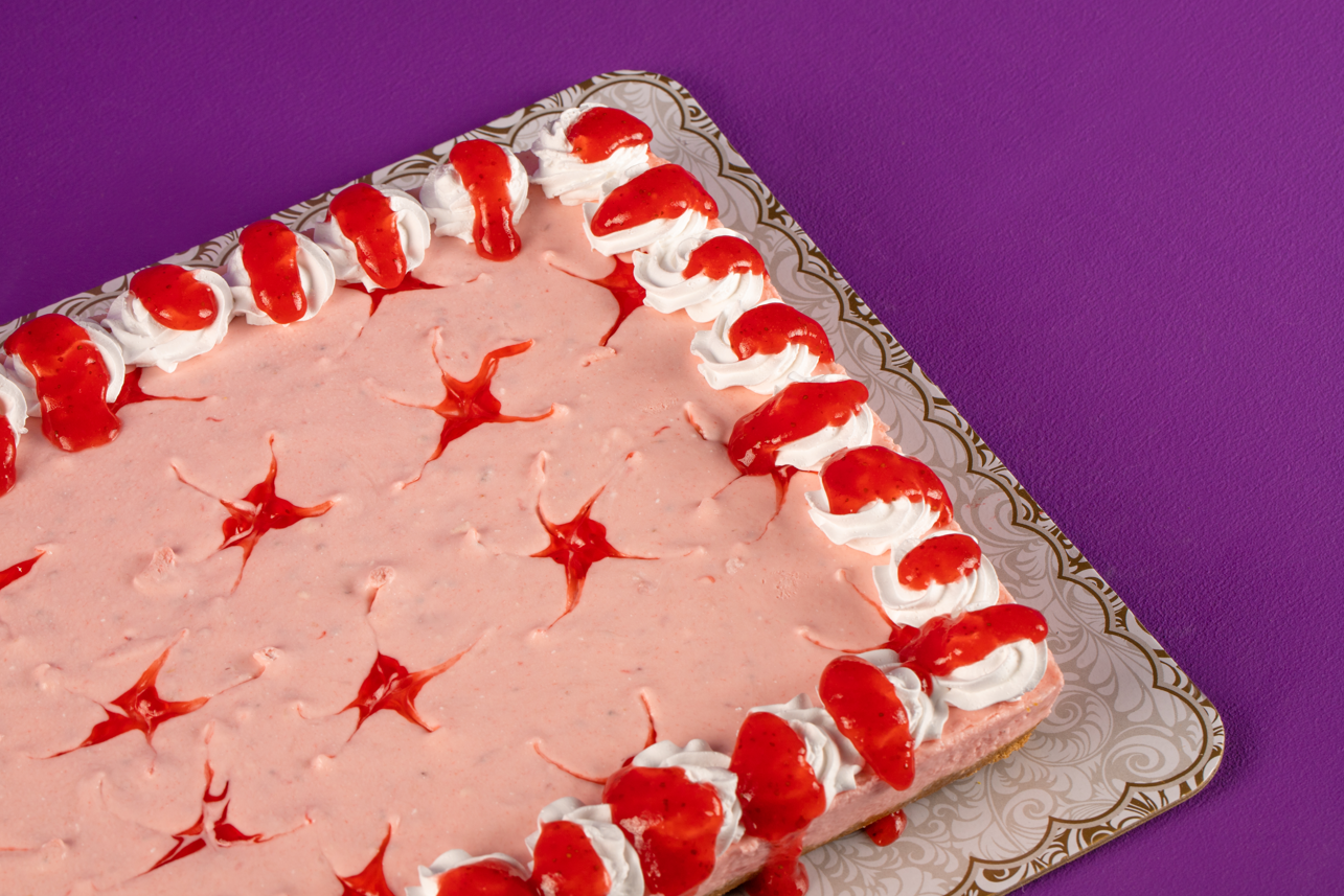 Rectangular Strawberry Cheesecake