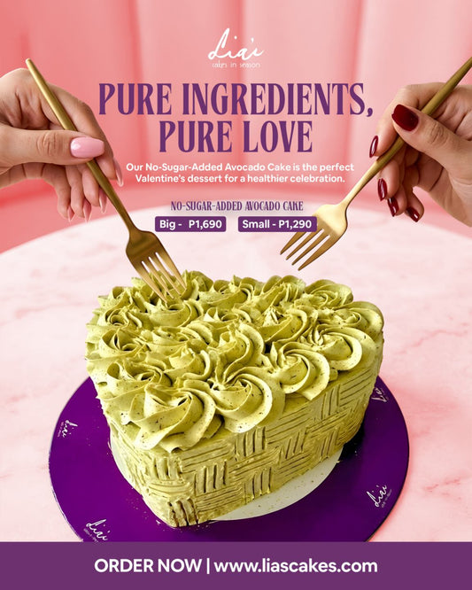 No-Sugar-Added Avocado Heart Cake