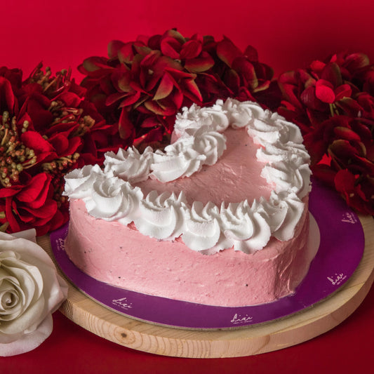 Strawberry Cream Cake Heart (Available in 3 sizes)