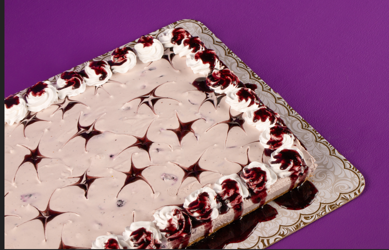 Rectangular Blueberry Cheesecake