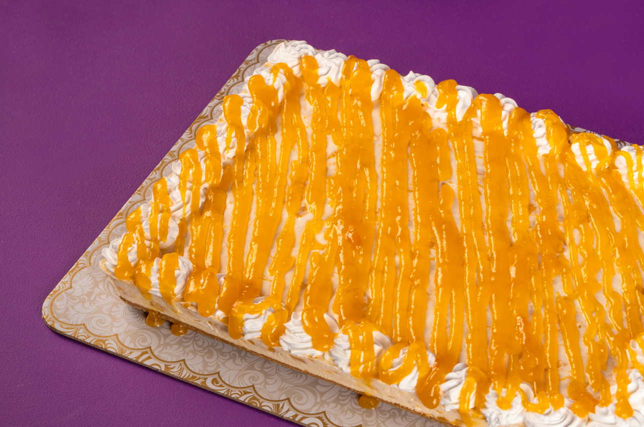 Rectangular Mango Cheesecake